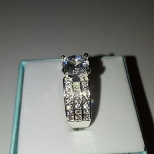 Jewelry - 925 Silver white sapphire gemstone ring size 6 Jewelry - 925 Silver white sapphire gemstone ring size 6